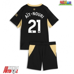 Manchester City Rayan Ait-Nouri #21 Segunda Equipación Niños 2026-27 Manga Corta (+ Pantalones cortos)